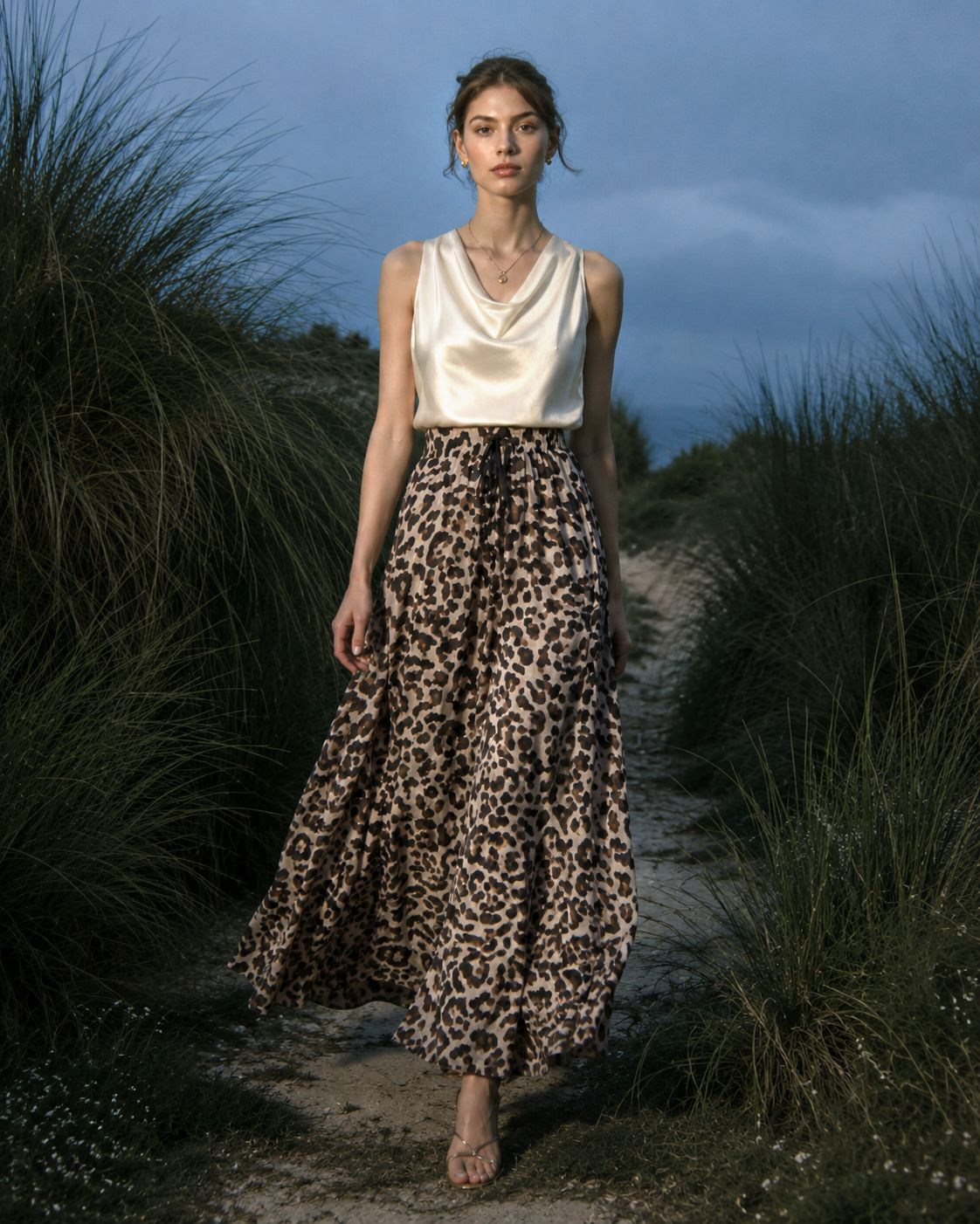 Womens Fashion Loose-Fit Sexy Printed Dress