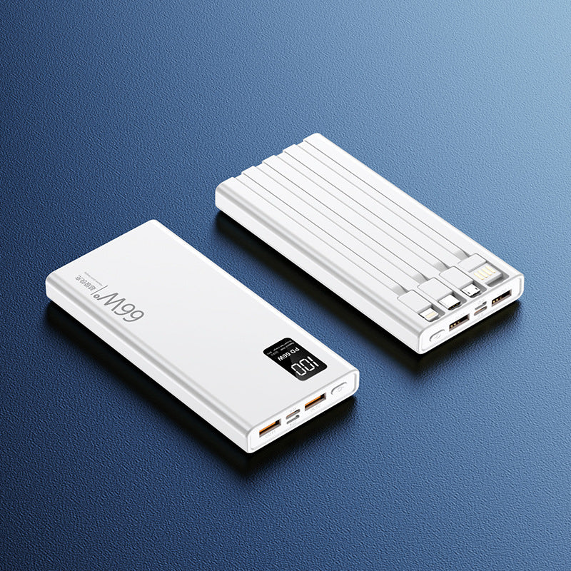 Fast-charging Battery With Built-in Cable Power Bank