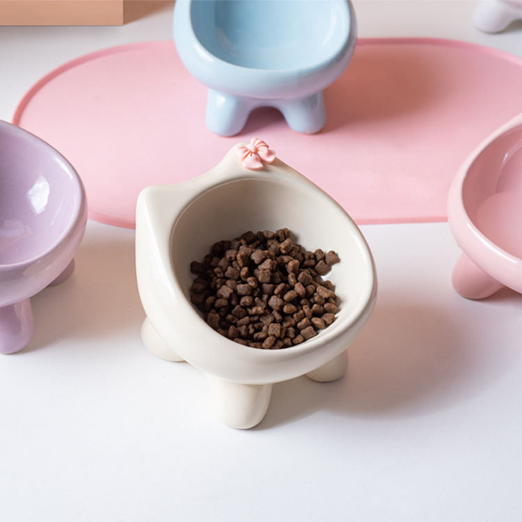 Super Cute Cat Bowl Ceramic Pet Supplies