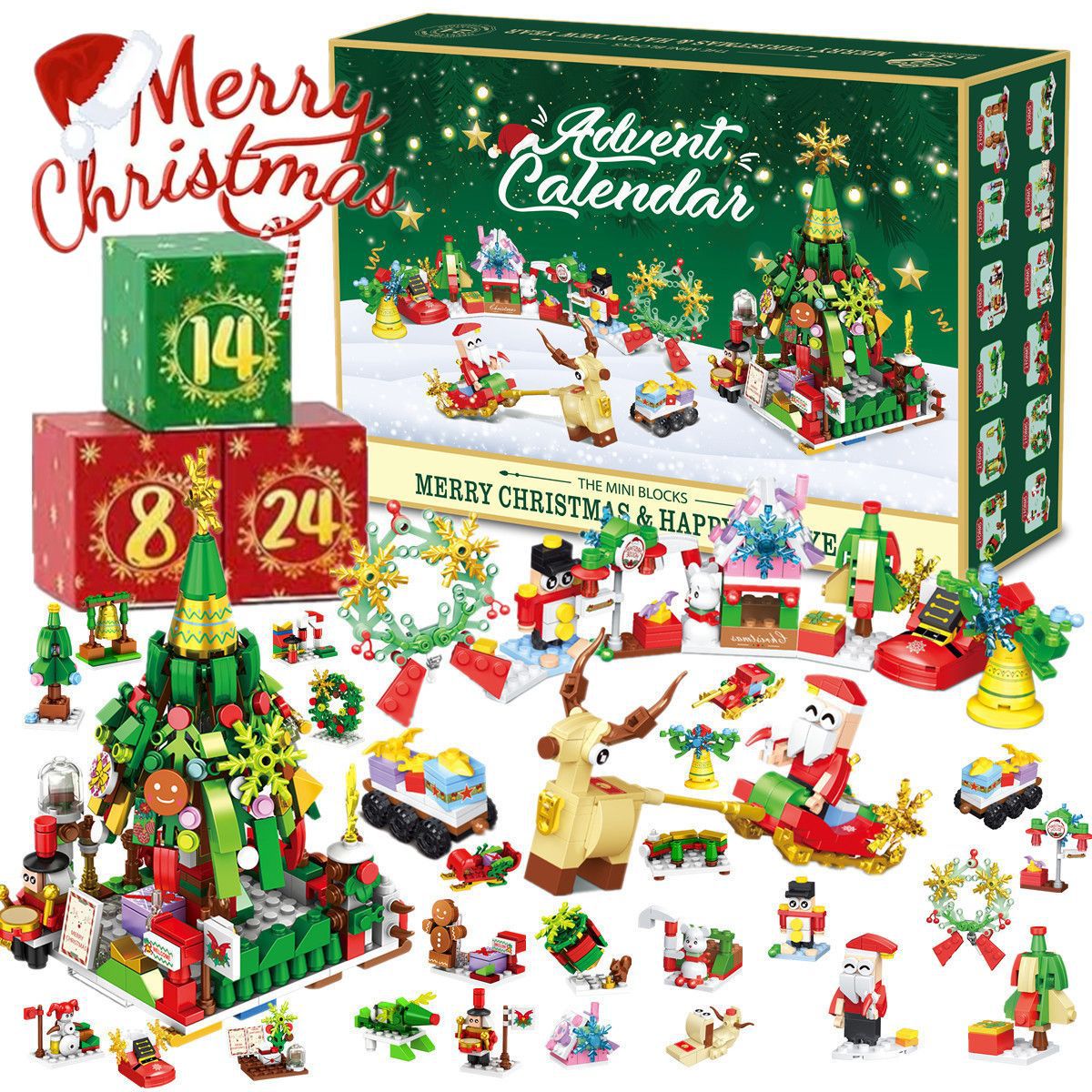 Christmas Tree Building Blocks Christmas Blind Box Christmas Gifts