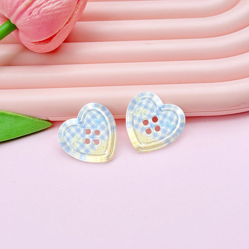 Four-hole Heart Button DIY Accessories