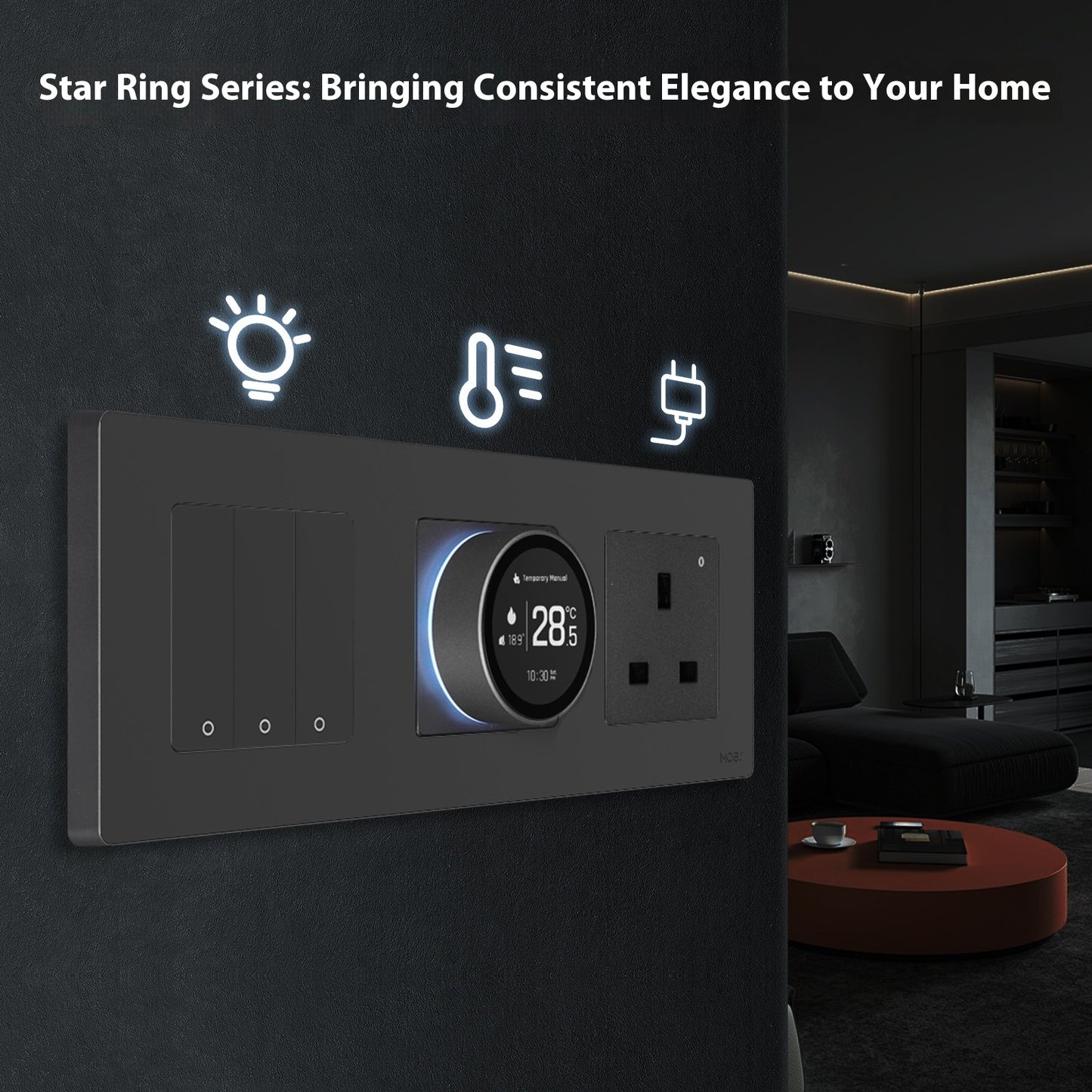 Smart Home Knob Underfloor Heating Temperature Controller Remote Timing Energy Saving