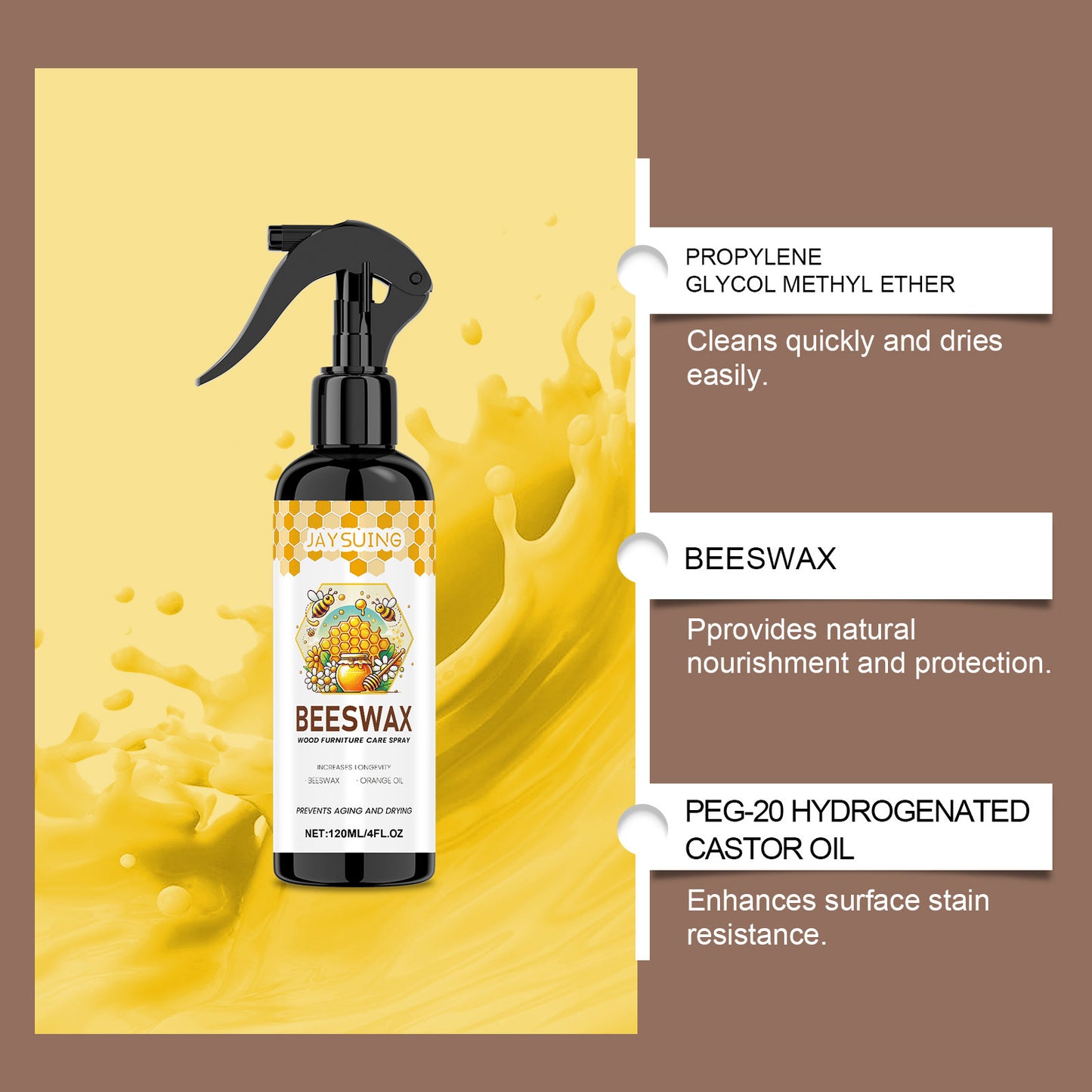 Beeswax Wood Furniture Care Spray