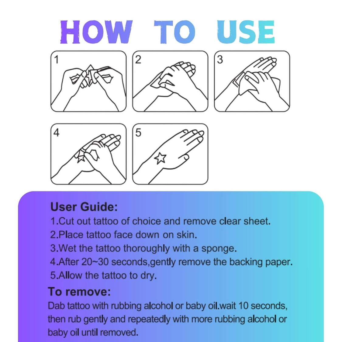 50 Pieces K Style  Mark Tattoos For Theme Party Decorations 2 Sheets Dark Concept Makeup Stickers