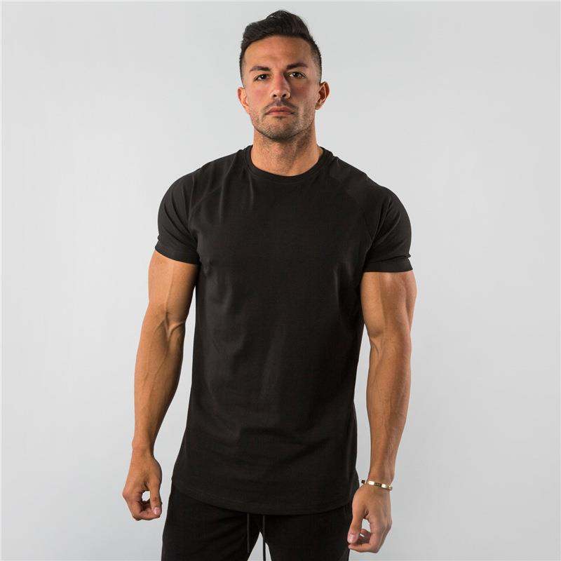 Fitness Short-Sleeve Crew-Neck Solid-Color Breathable Casual Top