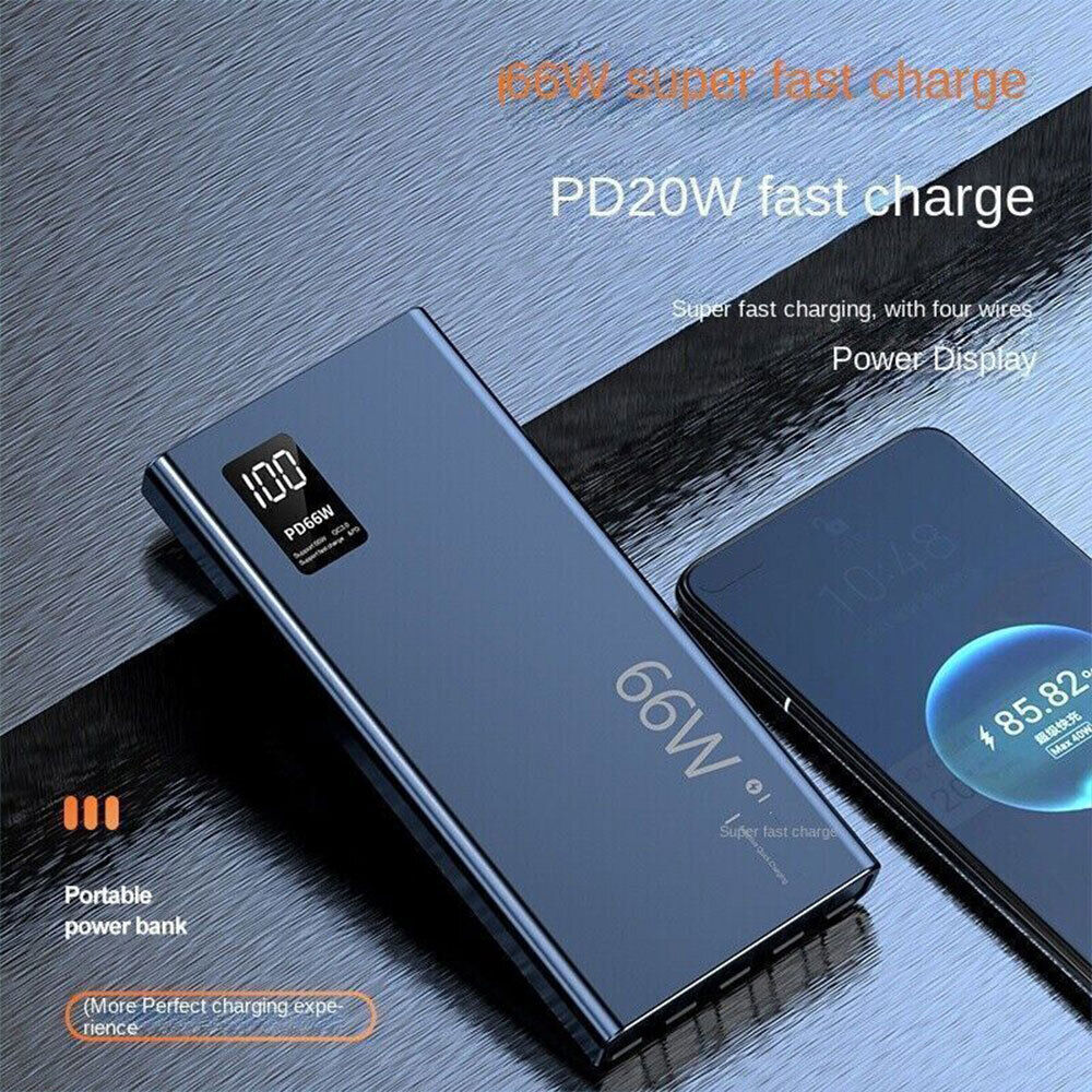 9000000mAh Power Bank Pack Fast Charger 2 USB External Battery For Mobile Phone