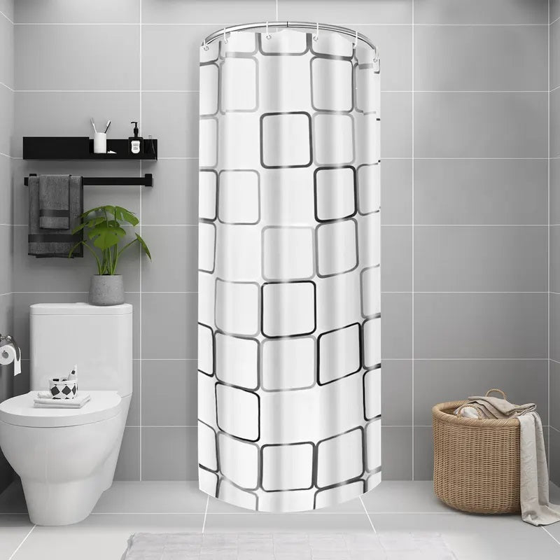 U Shape Shower Curtain Rod Retractable 0.9-1.3m Home Balcony Shower Room Shower Rod Curtain Bathroom Shower