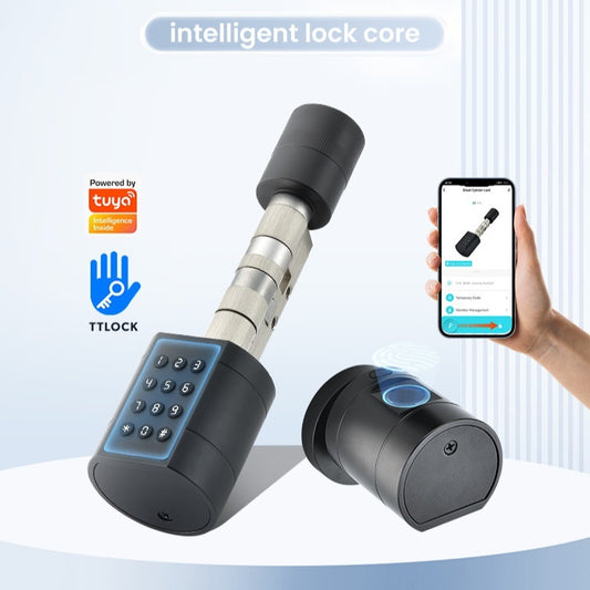 Smart Lock Cylinder Graffiti-proof Bluetooth Fingerprint Password Lock For Indoor Use