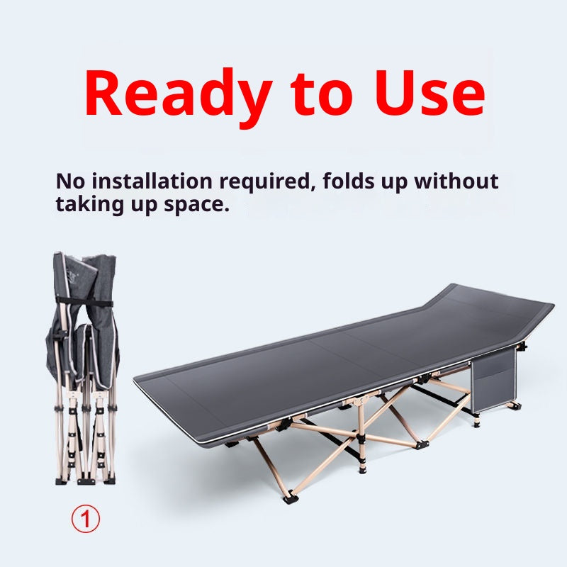 Folding Bed Single Nap Office Home Foldable Simple Care