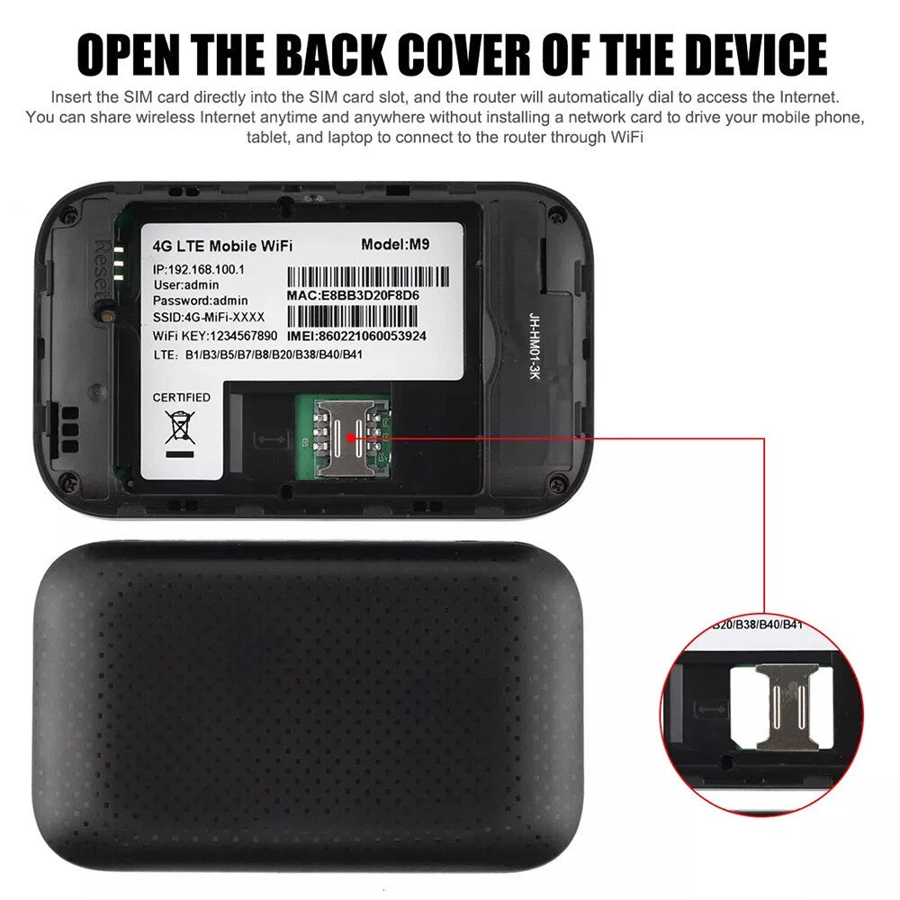 Portable Unlocked 5G LTE Wireless WiFi Router Mobile Broadband LCD MIFI Hotspot UK