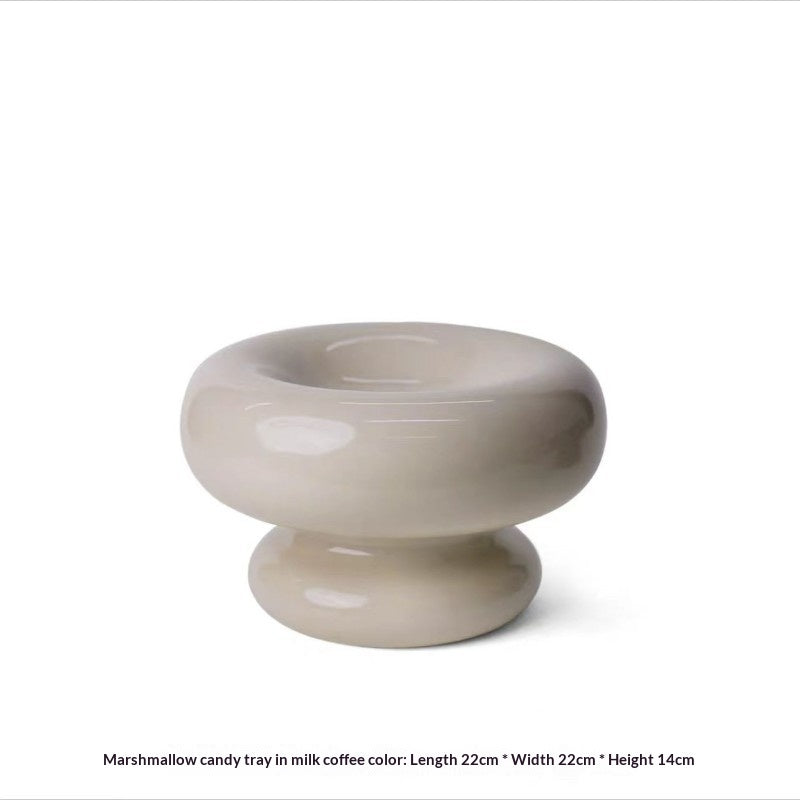 Ceramic Fruit Bowl For Home Living Room Coffee Table Storage Container Fruit Plate Snack Tray