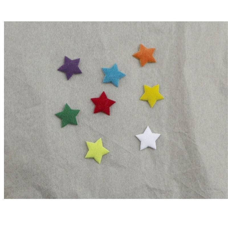 13cm Flocked Fabric Star Accessories For Clothing Trimmings And Accessories