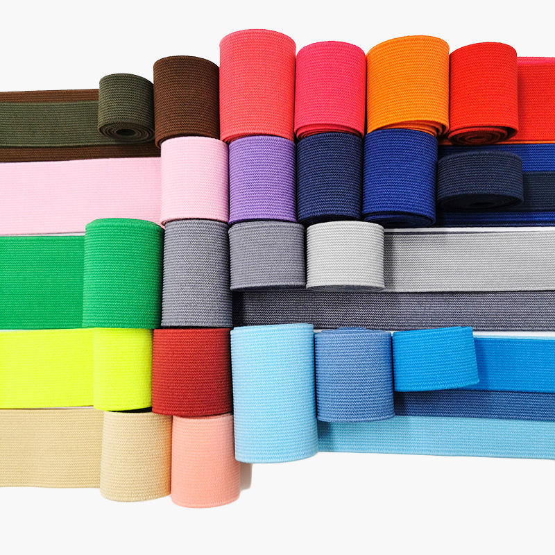 Color Polyester Plane Elastic Band Clothing Accessories Woven Elastic Tape