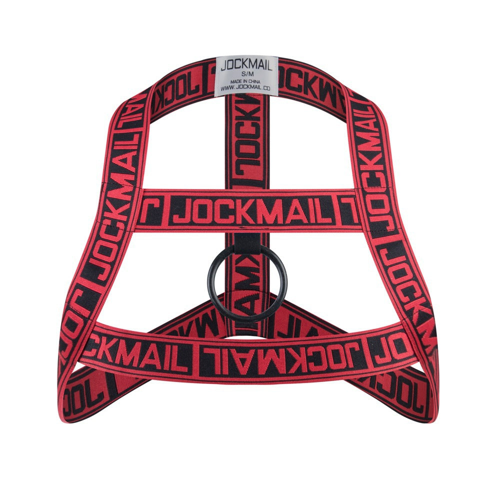 Mens Bandage Fitness Letter Fashion Shoulder Strap