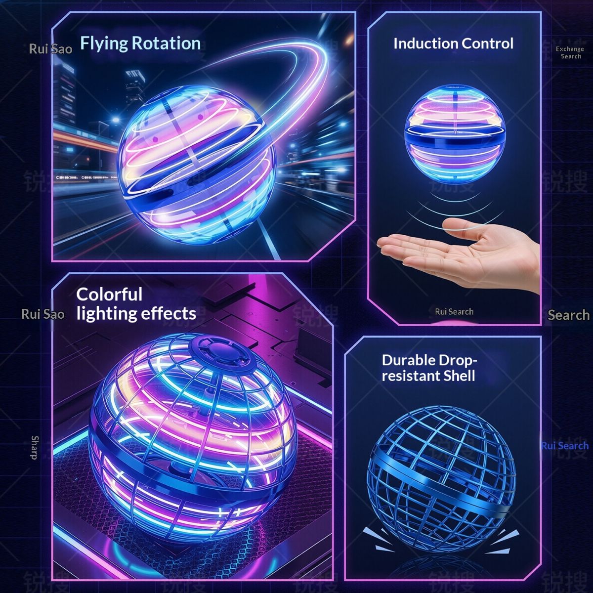 UFO Smart-sensing Flying Ball Childrens Toy