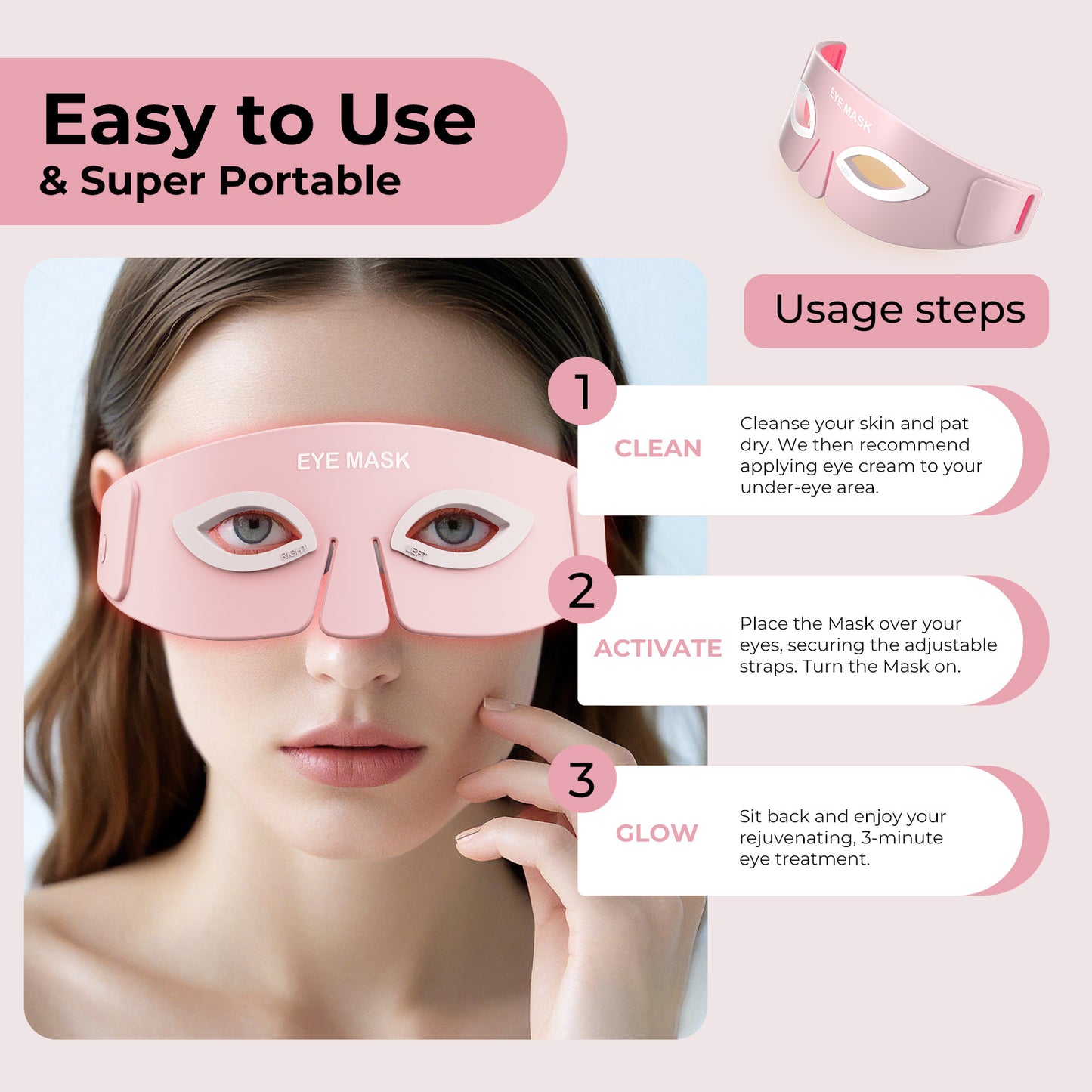 Silicone Eye Beauty Instrument Home Wearable Eye Protection Instrument Red Light