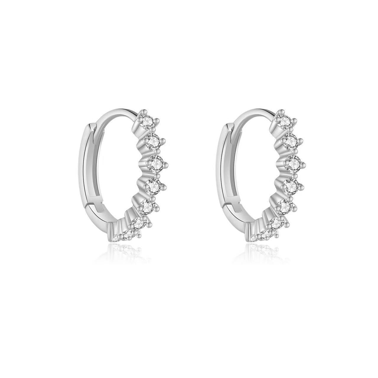 Best Seller In Europe And America Circle Diamond Earrings Zircon