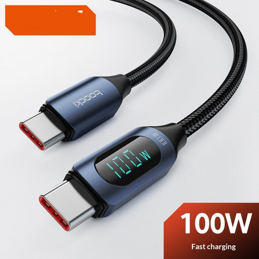 Digital Display Dual-Port Type-C Fast Charging Mobile Phone Cable