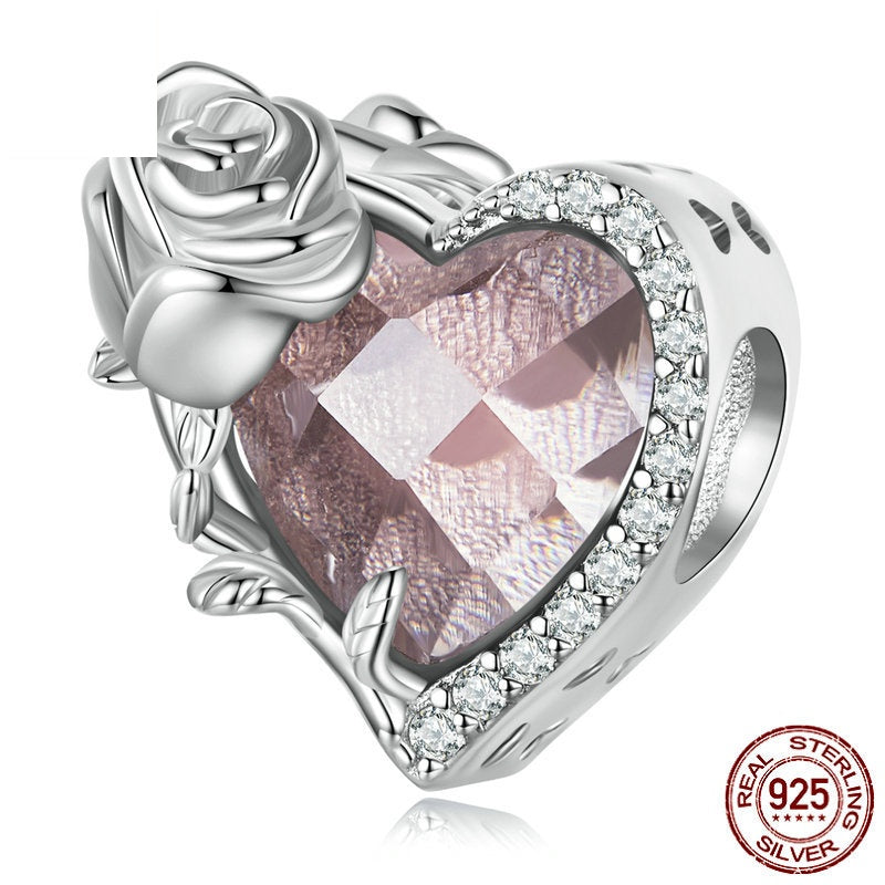 December Birthstone Bracelet Bead Heart Bead Accessories