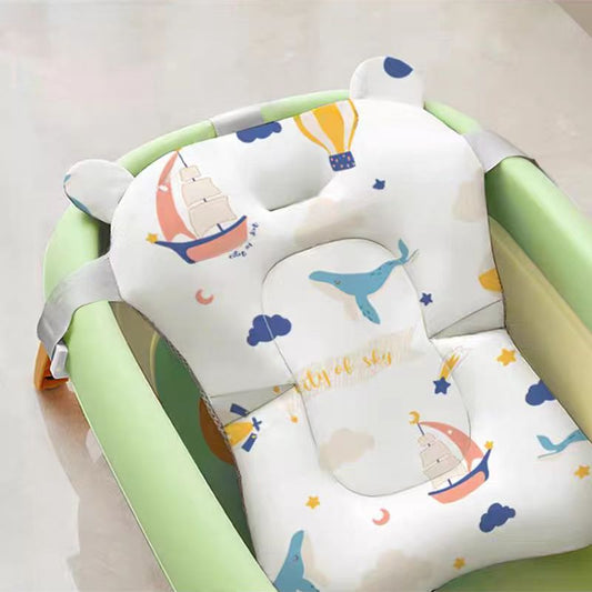 Newborn Baby Bath Support Mat Baby Bath Net Tub Floating Bath Pad