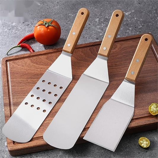 Stainless Steel Frying Spatula Set BBQ Tools