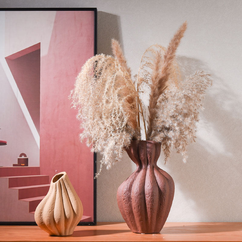 Home Decorations And Accessories Soft Decoration With Misty Style Ceramic Vase