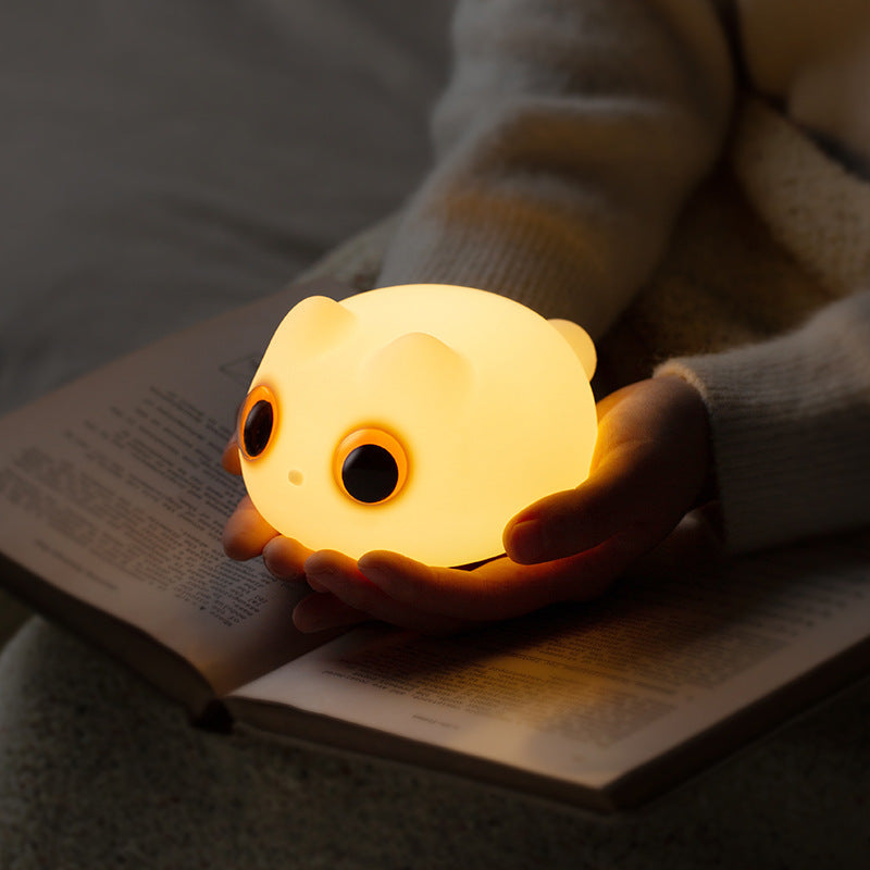 Cat Silicone USB Charging Desk Bedside Sleep Small Night Lamp