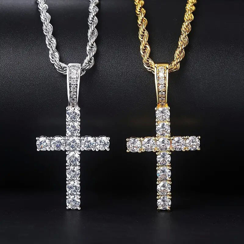 Classic Braided-hair Micro-paved Pendant Necklace