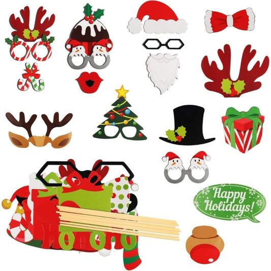 49 Christmas Photo Items, Photo Products, Christmas Party, Christmas Photo Booth, Christmas Mugs, Party Glasses, Christmas Decorations, Assorted Items, Party Favor Packs