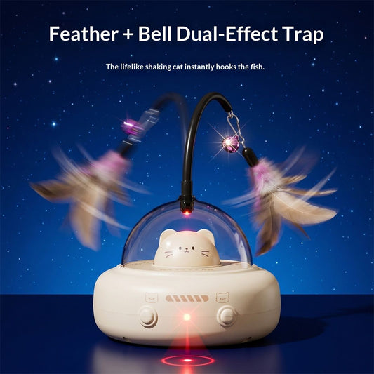 Cat-Entertainment Gadget Smart Interactive Cat Teaser WandDurable Bite-Resistant Pet Toy