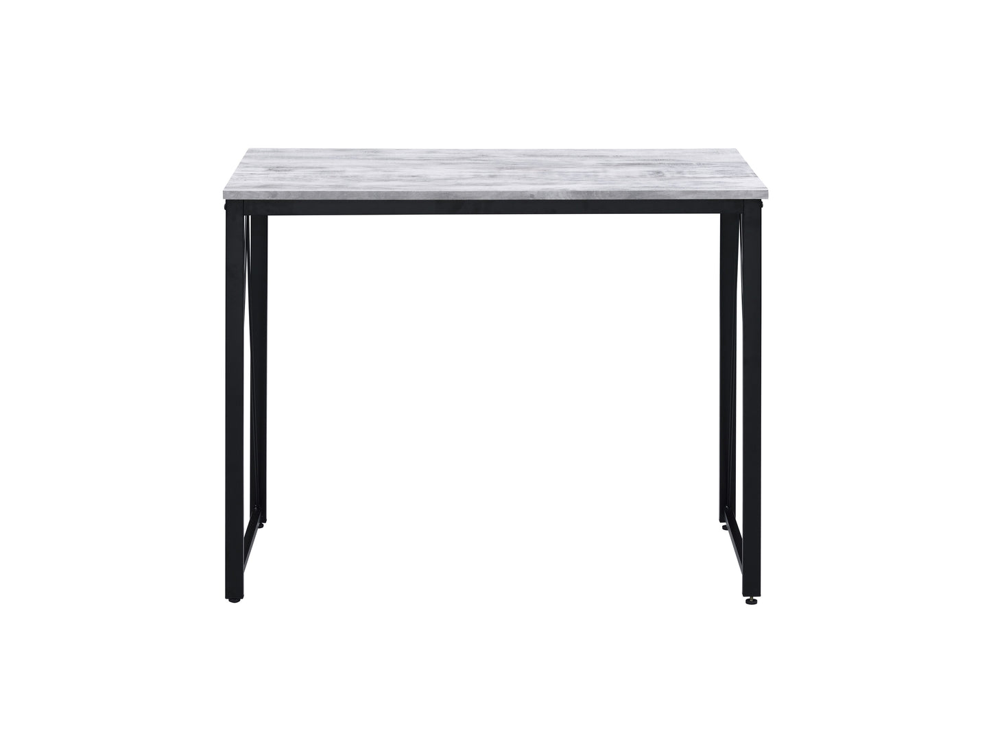 Zaidin Antique White& Black Finish Writing Desk