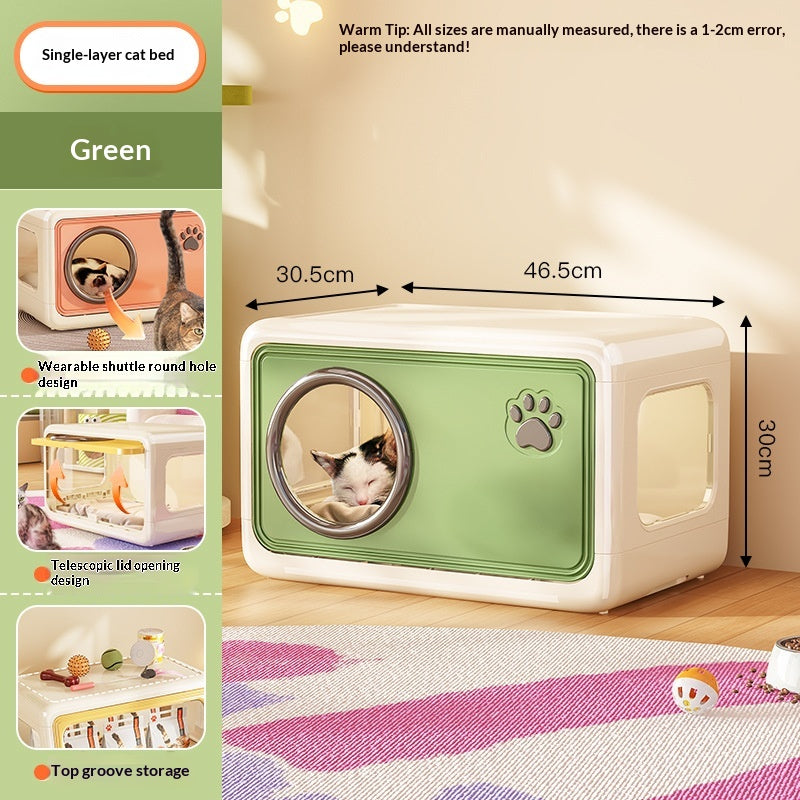 Large-capacity Cat Food Storage Container Cat Bed