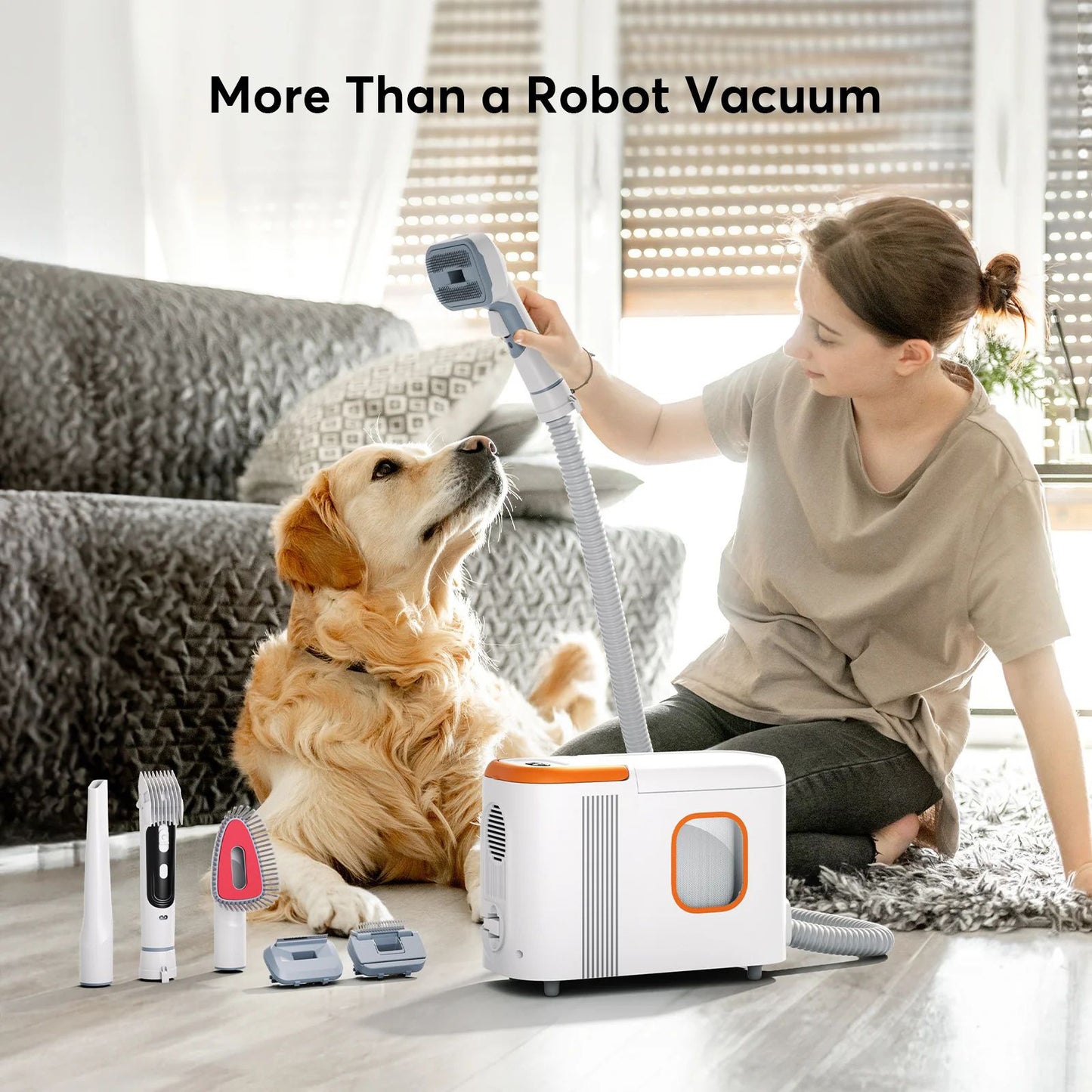 L21m PLUS Pet-Friendly Robot Vacuum Cleaner, TPU Rubber-Bristle Brush 6000Pa Powerful Suction, 3.0L Large Dust Bag, LiDAR Mapping, Auto Resume Cleaning For Home With Dogs Cats