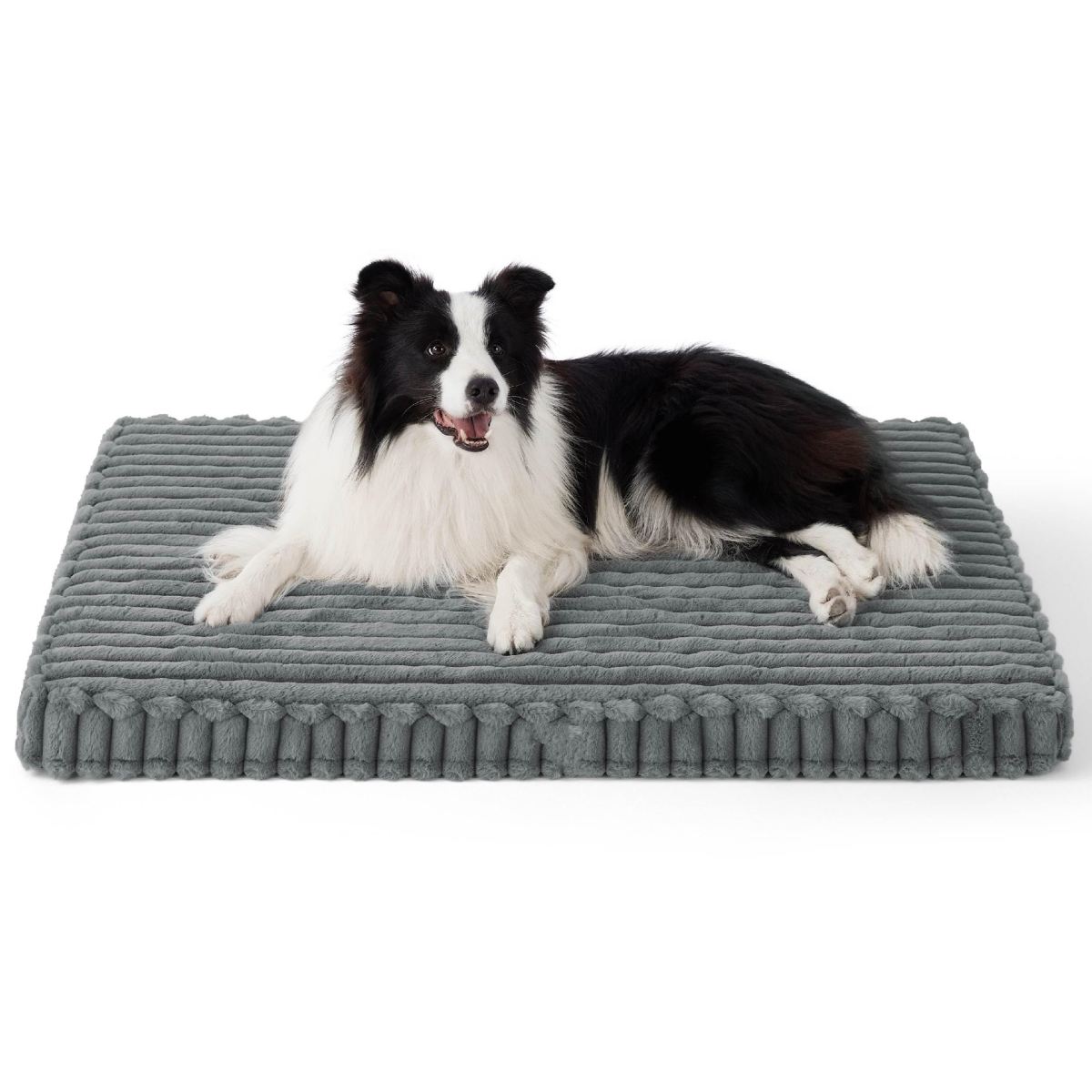 Large Dog Bed And Crate Cushion, Stylish Design, Balanced Support, 30D High-resilience Wave Memory Foam, With Removable And Washable Cover, Non-slip And Waterproof, Soft And Comfortable Pet Mat