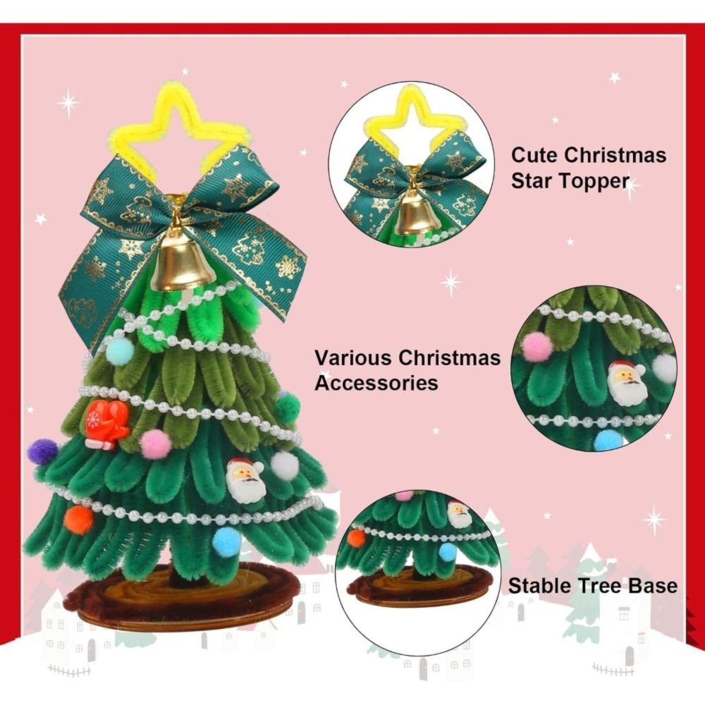 DIY Craft Kit | DIY Christmas Tree Craft Kit | Creative Christmas Tree Craft Kit | Flexible, Bendable Wires | Make Festive Table Decorations
