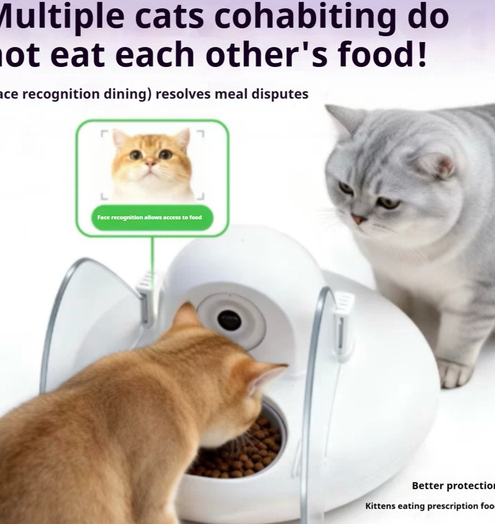 Smart Cat Feeder AI Facial Recognition Multi Cats Video Camera Gen Works For EU, US, UK, And AU