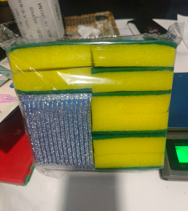 Washing sponge wipe-sponge block *8+ scouring cloth *4-PET+ sponge-1 set