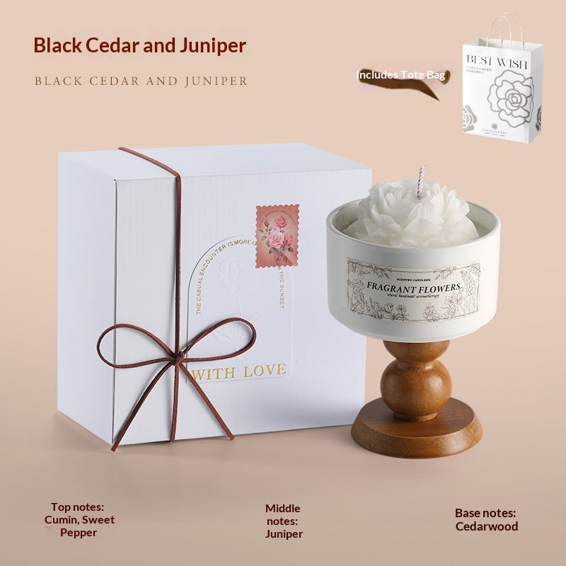 Camellia Scented Candle Gift Set Ornament Birthday Gift