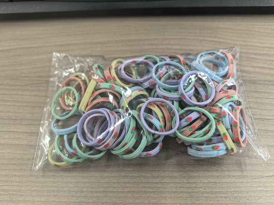 Thumb hair ring-mixed color-100 pieces