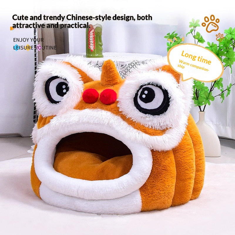 Cute Shark Cat Bed Dog Bed Plush Toy Pet Warm Nest