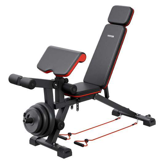 Weight Bench, 800lbs Adjustable Weight Bench Press For Full Body Workout, Exercise Sit Up Bench For Home Gym Strength Training, Flat Bench With With Leg Extension, Preacher Pad, Fast Adjustment