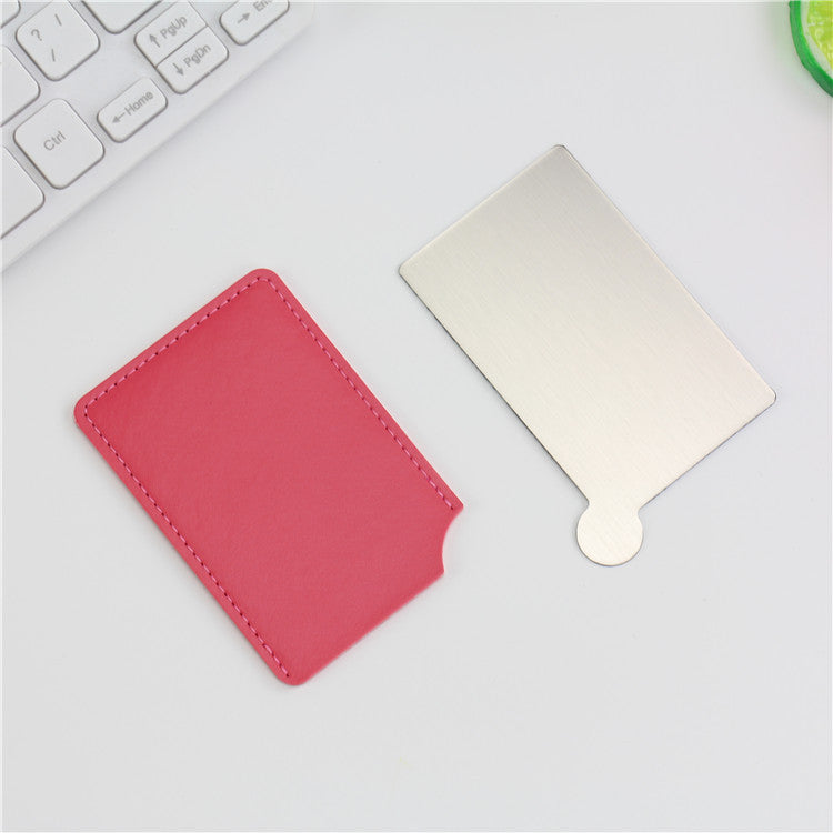 Stainless Steel Mirror Makeup Card Mirror Gift Portable Mirror