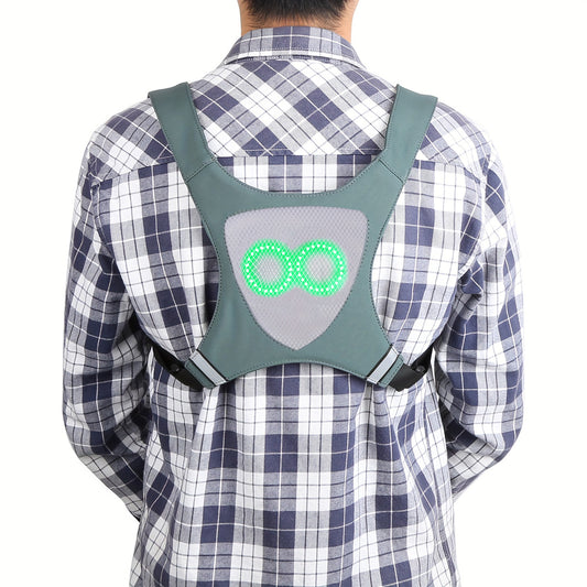Colorful And Stylish LED Backpack With Music-Synchronized Dynamic Lighting Effects, Lightweight And Convenient For Outdoor Sports, USB Charging, Adjustable Shoulder Straps, Suitable For Night Running,