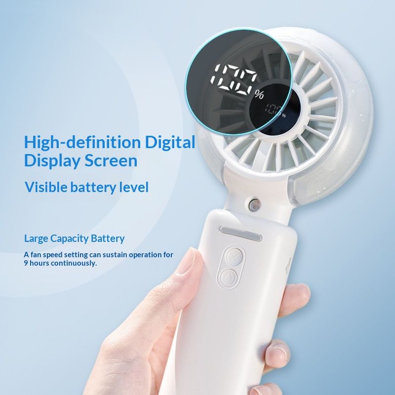 Handheld Misting Mini High Speed Cooling Gadget Ultra Long Battery Life Desktop Fan