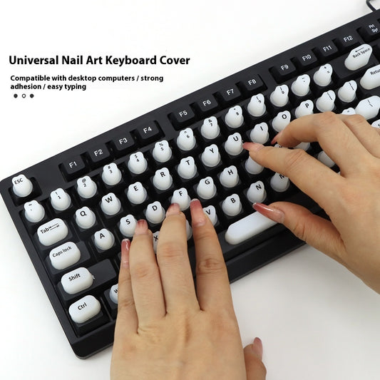 For Nail Beauty Typing Artifact Protect Long Nails Silica Gel Key Cap Keyboard Stickers
