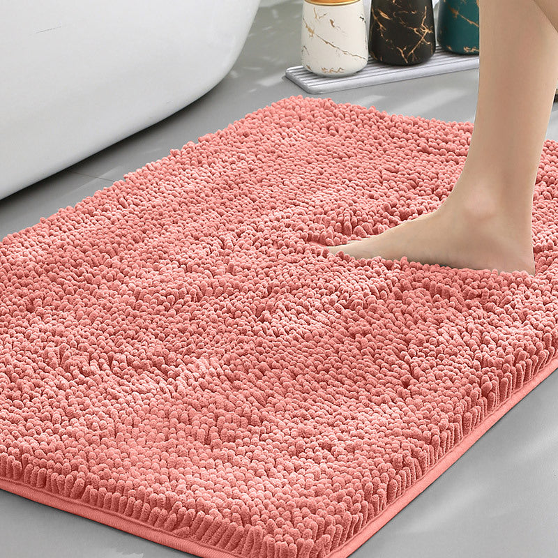 Bathroom Floor Mat, Bath Entrance Water-absorbent Carpet, Chenille Anti-slip Foot Pad