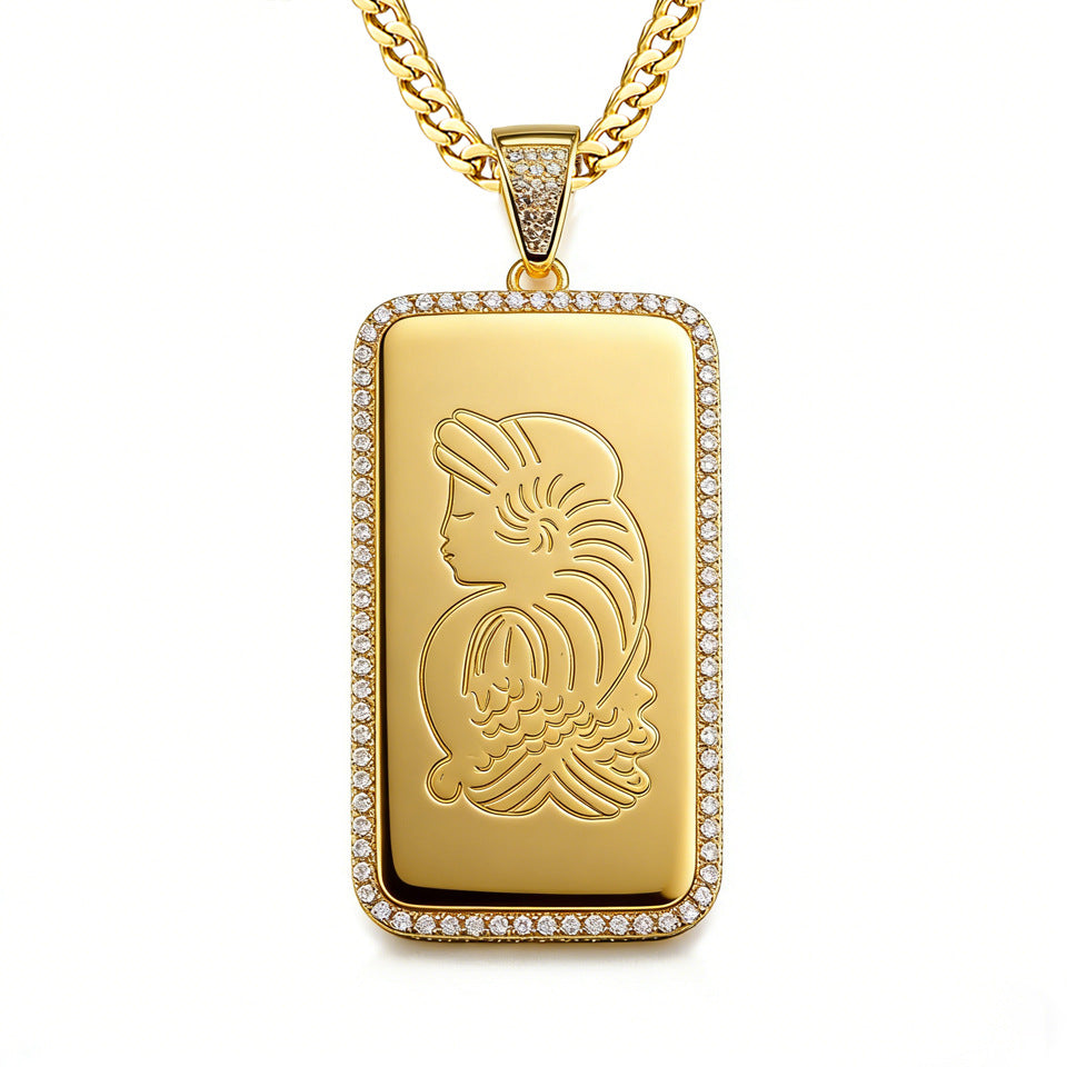 Fashion Gold-plated Zircon-inlaid Necklace