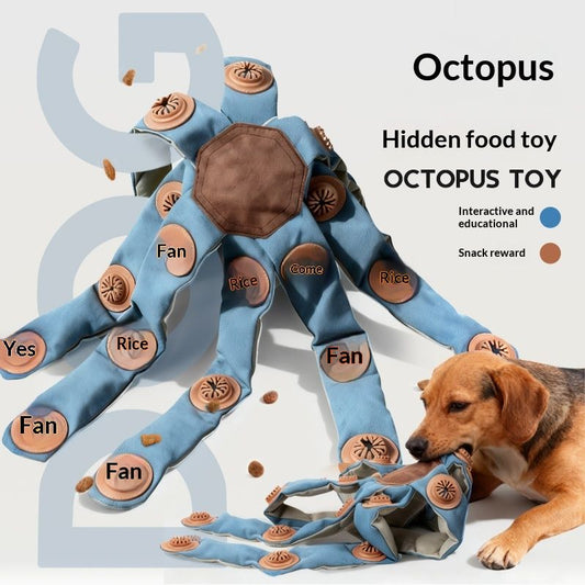 New Dog Octopus Food-Dispensing Interactive Puzzle Pet Toy