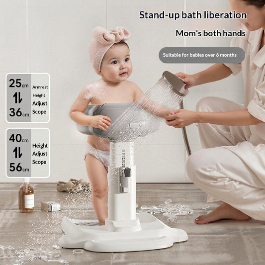 Baby Standing Bath Support With Handrails