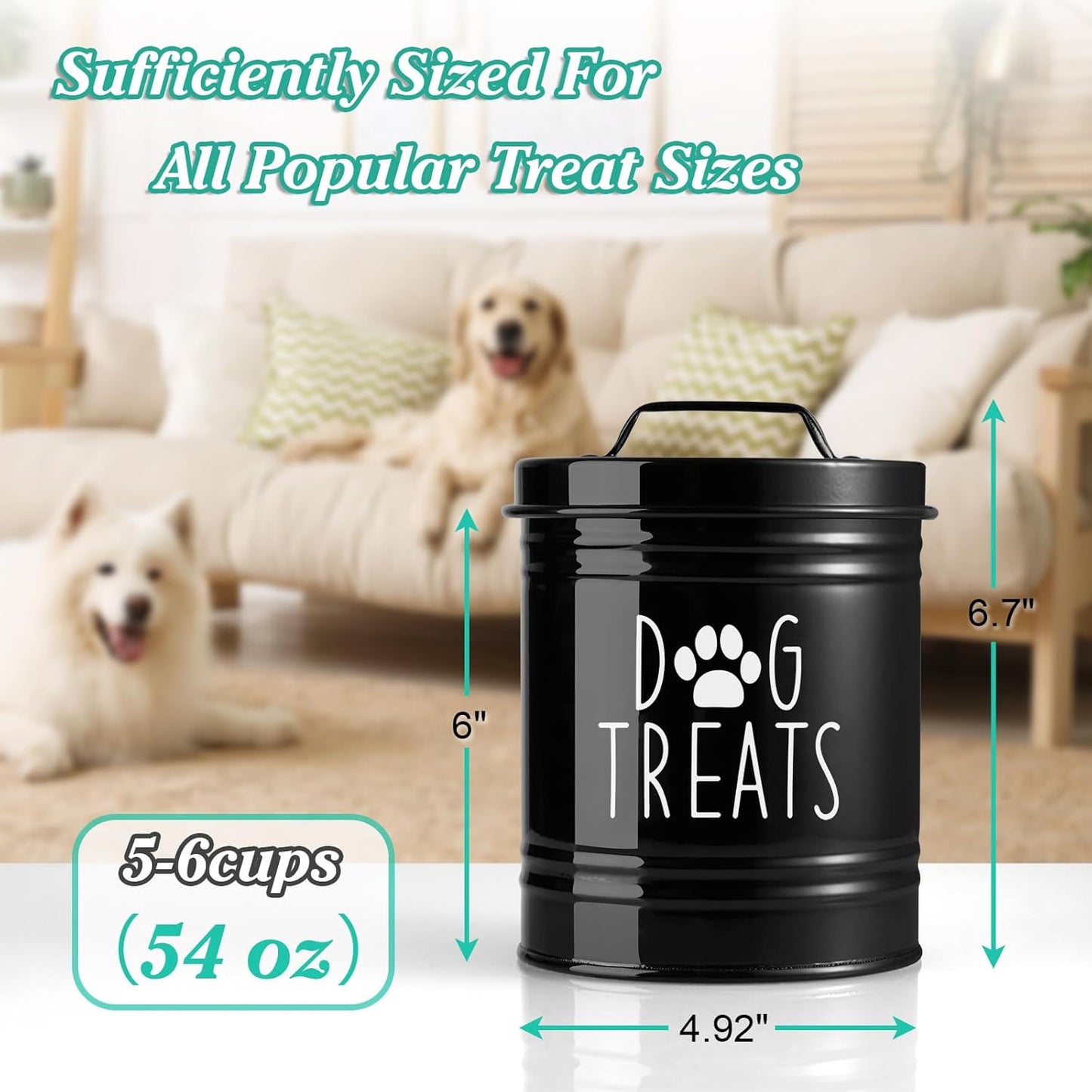 Storage Bin Pet Treat And Food Container With Lid